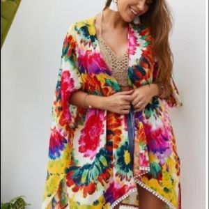 SHEIN Floral Print Kimono